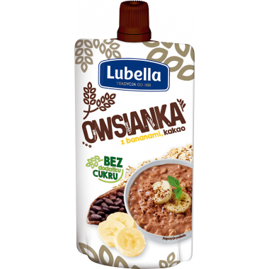 Lubella Owsianka z  bananami i kakao 100g / 12
