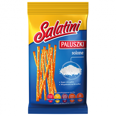 Salatini paluszki solone 40g / 42 (data ważności 30.09.22r. )