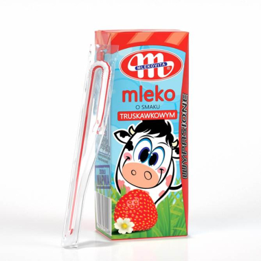 MLEKOVITA - Mleko UHT  o smaku truskawki  200ml / 6