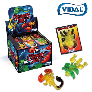 Vidal Creepy Jelly  - Żelki słodkie w kształcie robaków 11g / 66 - Produkt niezgodny