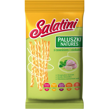 Salatini paluszki Natures z czoskiem 40g / 42