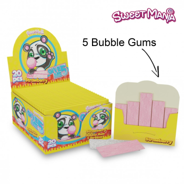 Guma do żucia o smaku truskawkowym - Give me 5 bubble gum / 20
