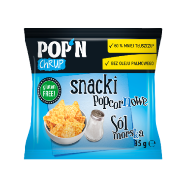POP'N CHRUP-  Snacki popcornowe Sól Morska 35g  / 30